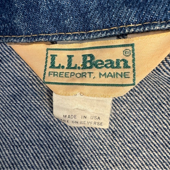 VTG 90’s L.L. Bean Denim Trucker Jean Jacket Women’s Size Medium USA Made - Picture 4 of 6